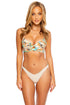 Luli Fama Untamed High Leg Ruched Brack Brazilian Bottom